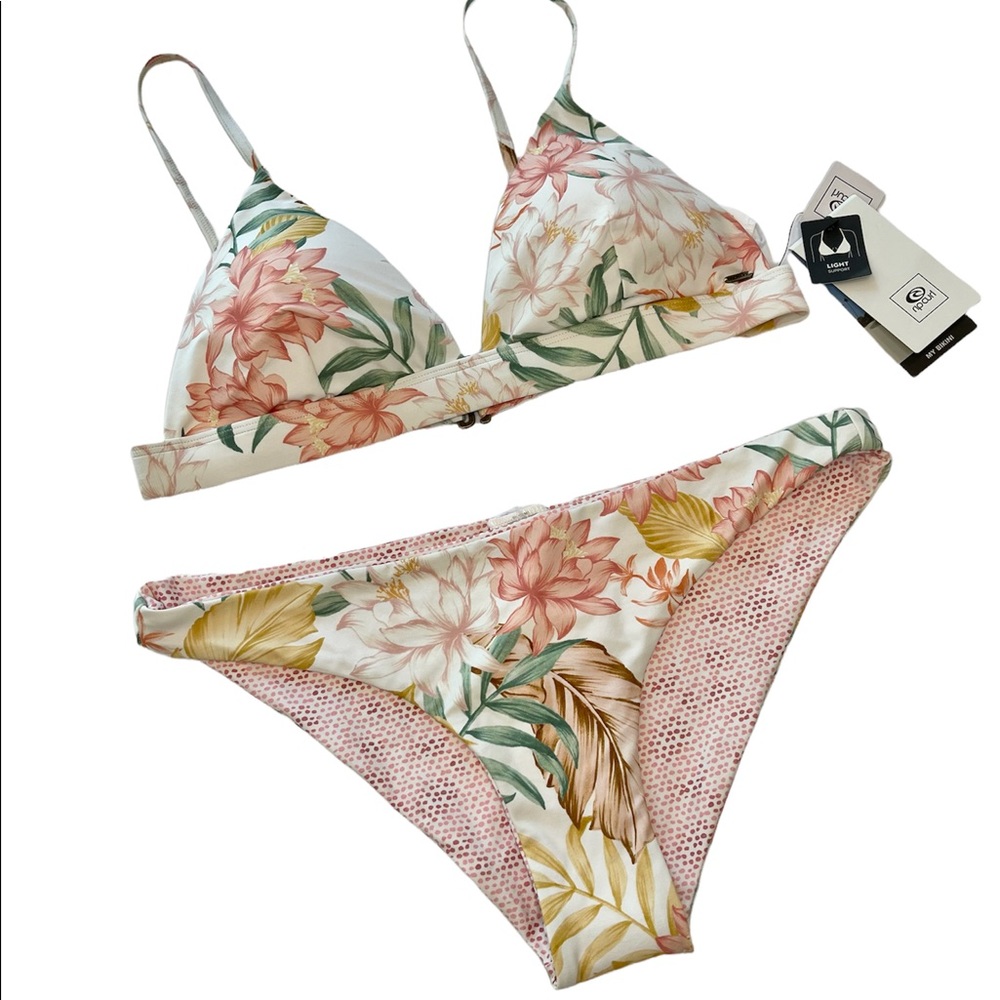 Rip Curl Bikini Set Floral La Bonita Revo Good NWT Women’s Size Medium